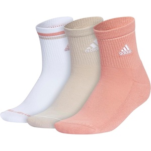 image:imageadidas Cushioned Sport High Quarter Socks 3Pairs Durable amp ComfortableWonder ClayWonder BeigeWhite2