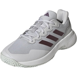 image:imageadidas Womens Gamecourt 2 Tennis ShoesGreyAurora MetallicWhite