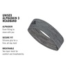 image:imageadidas Alphaskin Tie Headband3PlusHeather GreyBlack