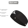 image:imageadidas Alphaskin Tie HeadbandWideBlackWhite