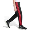 image:imageadidas Boys 3Stripe Jogger Pants  Big and Little Kids  100 Polyester Athletic Training Pants with Elastic WaistbandBlack With Red