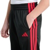 image:imageadidas Boys 3Stripe Jogger Pants  Big and Little Kids  100 Polyester Athletic Training Pants with Elastic WaistbandBlack With Red