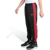 image:imageadidas Boys 3Stripe Jogger Pants  Big and Little Kids  100 Polyester Athletic Training Pants with Elastic WaistbandBlack With Red
