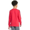 image:imageadidas Boys Long Sleeve Small Embroidered Logo 3Stripe TeePure Ruby