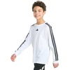 image:imageadidas Boys Long Sleeve Small Embroidered Logo 3Stripe TeeWhite