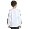 image:imageadidas Boys Long Sleeve Small Embroidered Logo 3Stripe TeeWhite