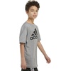 image:imageadidas Boys Short Sleeve Aeroready Performance Logo Tee TShirtCharcoal Grey Heather