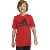 image:imageadidas Boys Short Sleeve Aeroready Performance Logo Tee TShirtScarlet