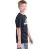 image:imageadidas Boys Short Sleeve Logo TShirt  Soft Cotton Blend Jersey Regular Fit Ribbed CrewneckBlack