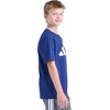image:imageadidas Boys Short Sleeve Logo TShirt  Soft Cotton Blend Jersey Regular Fit Ribbed CrewneckDk Blue