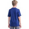 image:imageadidas Boys Short Sleeve Logo TShirt  Soft Cotton Blend Jersey Regular Fit Ribbed CrewneckDk Blue