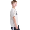 image:imageadidas Boys Short Sleeve Logo TShirt  Soft Cotton Blend Jersey Regular Fit Ribbed CrewneckNatural