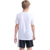 image:imageadidas Boys Short Sleeve Logo TShirt  Soft Cotton Blend Jersey Regular Fit Ribbed CrewneckWhite