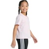 image:imageadidas Girls Short Sleeve Embroidered Logo TShirtClear Pink