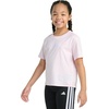 image:imageadidas Girls Short Sleeve Embroidered Logo TShirtClear Pink