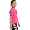 image:imageadidas Girls Short Sleeve Embroidered Logo TShirtShock Pink