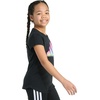 image:imageadidas Girls Short Sleeve Logo Graphic TShirt  Soft Cotton or Cotton Blend Jersey Tee Ribbed CrewneckBlack Multi