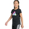 image:imageadidas Girls Short Sleeve Logo Graphic TShirt  Soft Cotton or Cotton Blend Jersey Tee Ribbed CrewneckBlack Multi