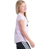 image:imageadidas Girls Short Sleeve Logo Graphic TShirt  Soft Cotton or Cotton Blend Jersey Tee Ribbed CrewneckMedium Pink