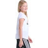 image:imageadidas Girls Short Sleeve Logo Graphic TShirt  Soft Cotton or Cotton Blend Jersey Tee Ribbed CrewneckWhite