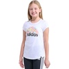 image:imageadidas Girls Short Sleeve Logo Graphic TShirt  Soft Cotton or Cotton Blend Jersey Tee Ribbed CrewneckWhite