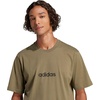 image:imageadidas Mens Essential Linear Single Jersey TShirtOlive StrataBlack