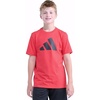 image:imageadidas Boys Short Sleeve Logo TShirt  Soft Cotton Blend Jersey Regular Fit Ribbed CrewneckB Red