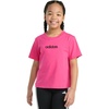 image:imageadidas Girls Short Sleeve Embroidered Logo TShirtShock Pink