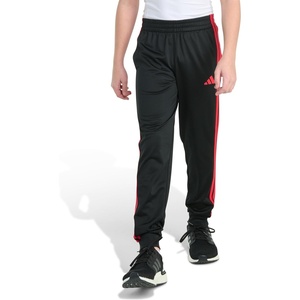 image:imageadidas Boys 3Stripe Jogger Pants  Big and Little Kids  100 Polyester Athletic Training Pants with Elastic WaistbandBlack With Red