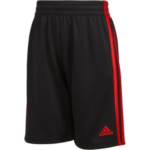 image:imageadidas Boys 3Stripe Mesh Athletic ShortsAdi Black With Red