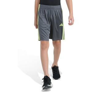 image:imageadidas Boys 3Stripe Mesh Athletic ShortsGrey With Green