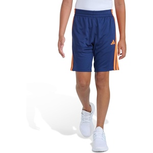 image:imageadidas Boys 3Stripe Mesh Athletic ShortsNavy With Bright Orange