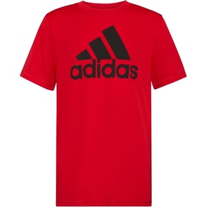 image:imageadidas Boys Short Sleeve Aeroready Performance Logo Tee TShirtScarlet Adi