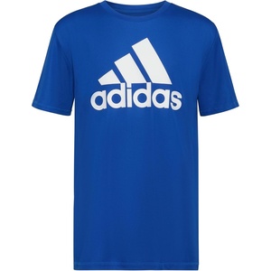 image:imageadidas Boys Short Sleeve Aeroready Performance Logo Tee TShirtTeam Royal Blue