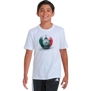 image:imageadidas Boys World Cup Soccer Graphic TShirt Kids Short Sleeve Tee Regular Fit Crewneck Ball DesignWhite