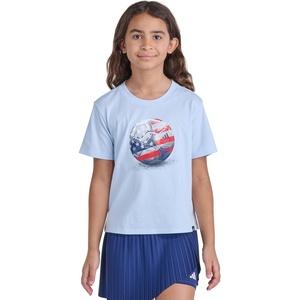 image:imageadidas Girls World Cup Graphic TShirt Girls Short Sleeve Cotton TeeCrystal Sky