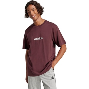 image:imageadidas Mens Essential Linear Single Jersey TShirtAurora RubyWhite