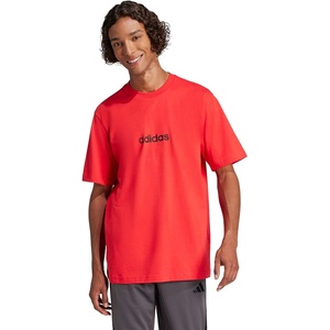 image:imageadidas Mens Essential Linear Single Jersey TShirtPure RubyBlack