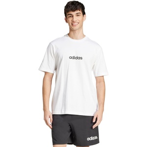 image:imageadidas Mens Essential Linear Single Jersey TShirtWhiteBlack