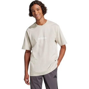 image:imageadidas Mens Essential Linear Single Jersey TShirtWonder AluminaWhite