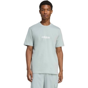 image:imageadidas Mens Essential Linear Single Jersey TShirtWonder SageWhite