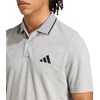image:imageAdidas Mens Essentials Small Logo Pique Polo ShirtMedium Grey HeatherBlack