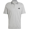 image:imageAdidas Mens Essentials Small Logo Pique Polo ShirtMedium Grey HeatherBlack