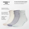 image:imageadidas Cushioned 30 3Pack Quarter SocksAlumina HeatherCool Light HeatherWonder Silver3Color