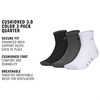 image:imageadidas Cushioned 30 3Pack Quarter SocksBlackGrey SixWhite3Color