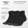 image:imageadidas Cushioned 30 3Pack Quarter SocksBlackOlive Strata GreenWonder Alumina Grey3Color