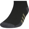 image:imageadidas Cushioned 30 3Pack Quarter SocksBlackOlive Strata GreenWonder Alumina Grey3Color