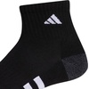 image:imageadidas Cushioned 30 3Pack Quarter SocksBlackOnix GreyWhite3