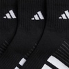 image:imageadidas Cushioned 30 3Pack Quarter SocksBlackWhiteCarbon Grey4