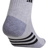 image:imageadidas Cushioned 30 3Pack Quarter SocksCool Light HeatherGreyBlack3